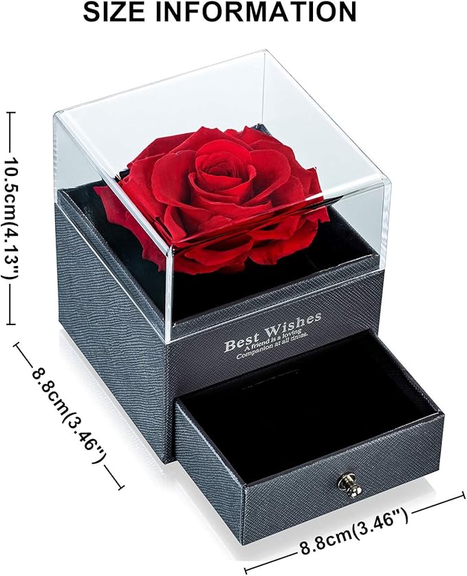 Amazing Gift For Female Partner - Pure Silver Necklace In Rose Drawer Box Gift Set