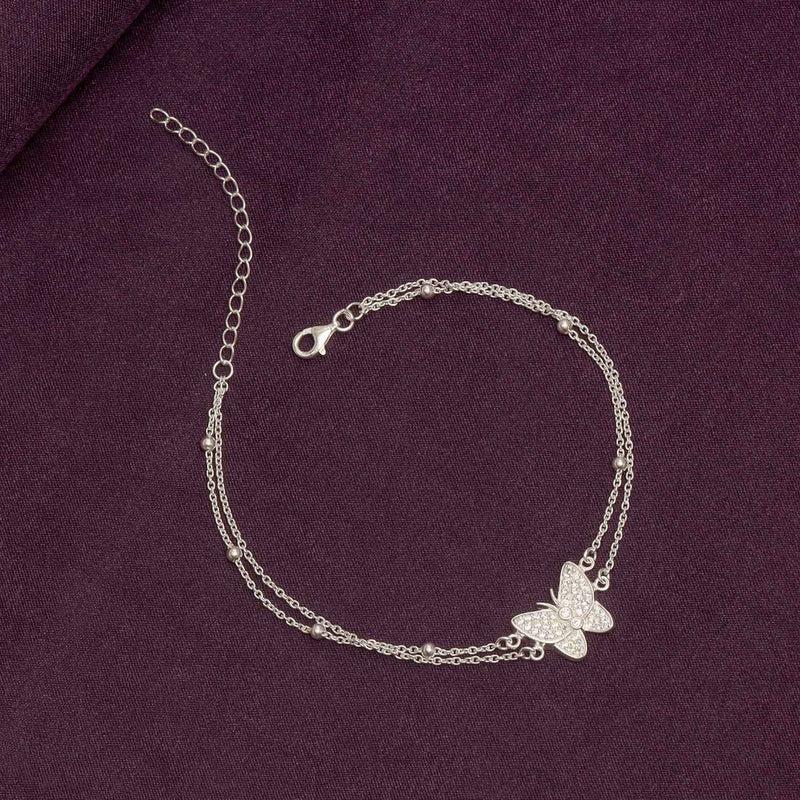 925 Sterling Silver Basic Link Beach Cable Chain Anklets for Women Teen 1 PC