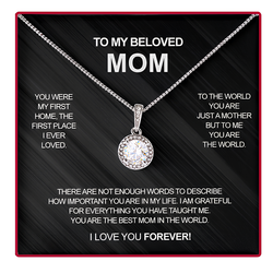 Lovely Gift For Mom 2025 - Pure Silver Necklace In Rose Drawer Box Gift Set