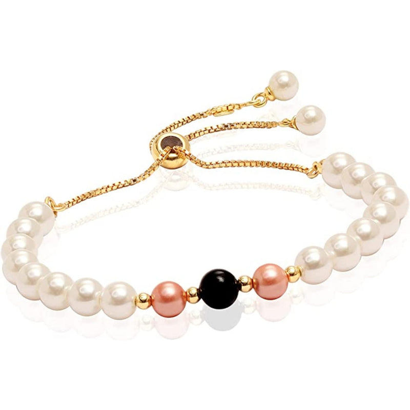 Classic Double Strand Pink Pearl Bracelet, (Medium Pearls) - The Pearl Girls