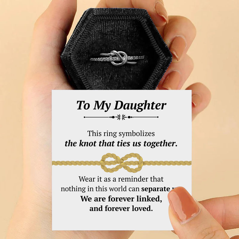 To My Daughter - Friendship Knot Ring