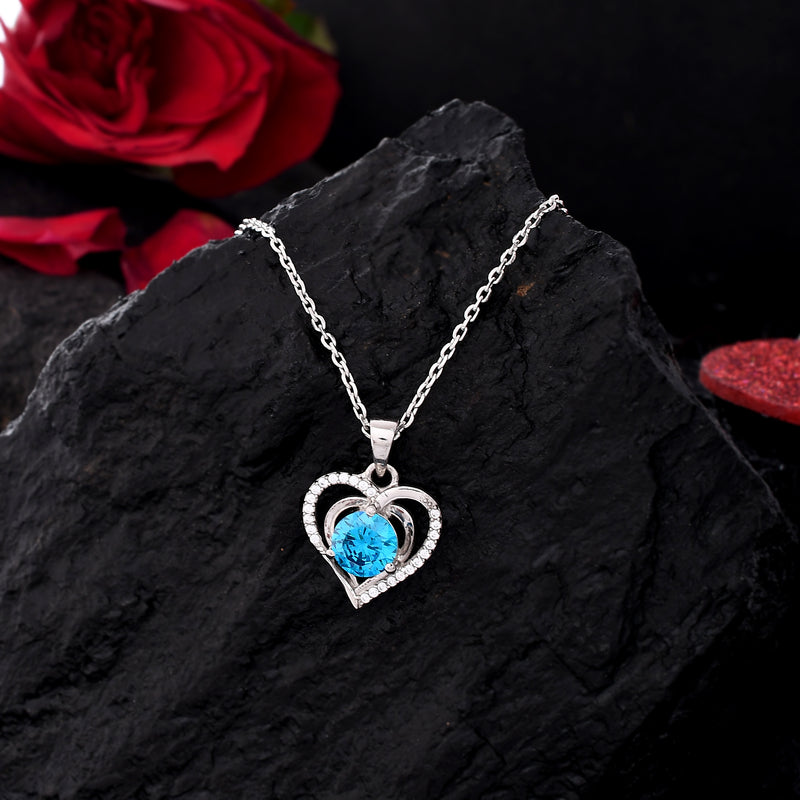 Eternal Rose Dome 925 Sterling Silver Necklace Gift Set