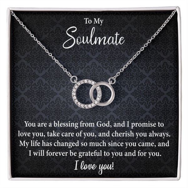 PERFECT PAIR SOULMATE FROM GOD - 925 Sterling Silver Pendant Set