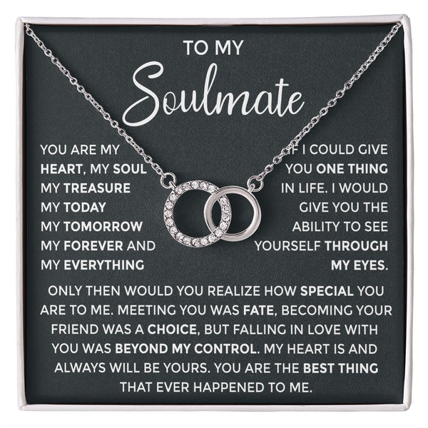 PERFECT PAIR SOULMATE MY EVERYTHING - 925 Sterling Silver Pendant Set