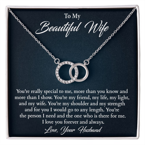 PERFECT PAIR WIFE SPECIAL TO ME - 925 Sterling Silver Pendant Set