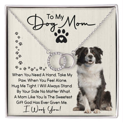 Dog Mom - I Woof You  - 925 Sterling Silver Pendant Set