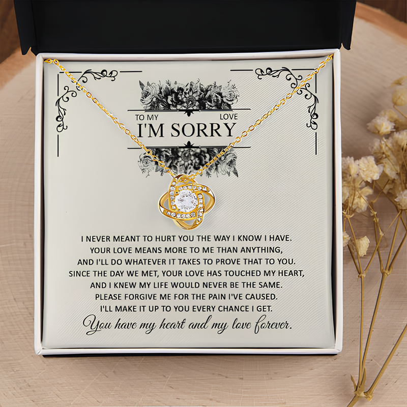 Perfect I am Sorry Gift For Love 2024 - Pure Silver Necklace Gift Set