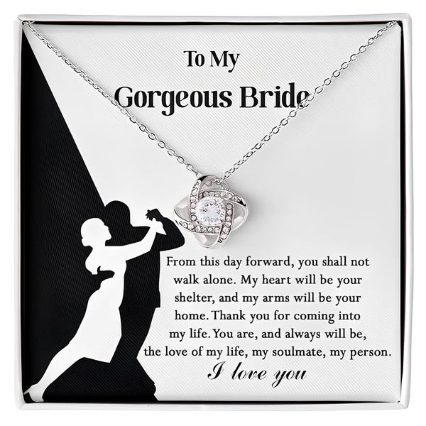 Special Gift For Bride On From Groom - Pure Silver Necklace Gift Set