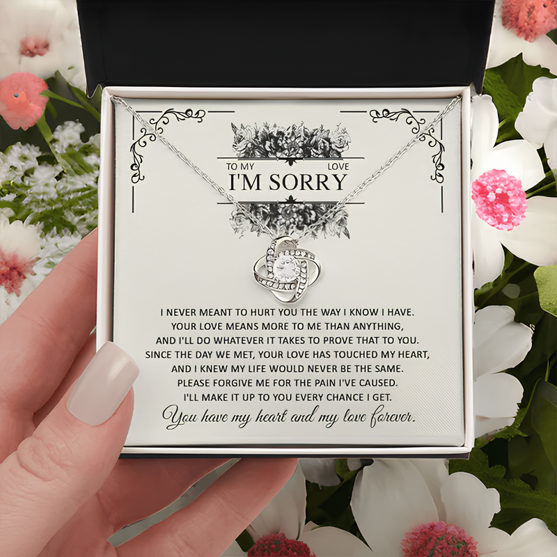 Perfect I am Sorry Gift For Love 2024 - Pure Silver Necklace Gift Set