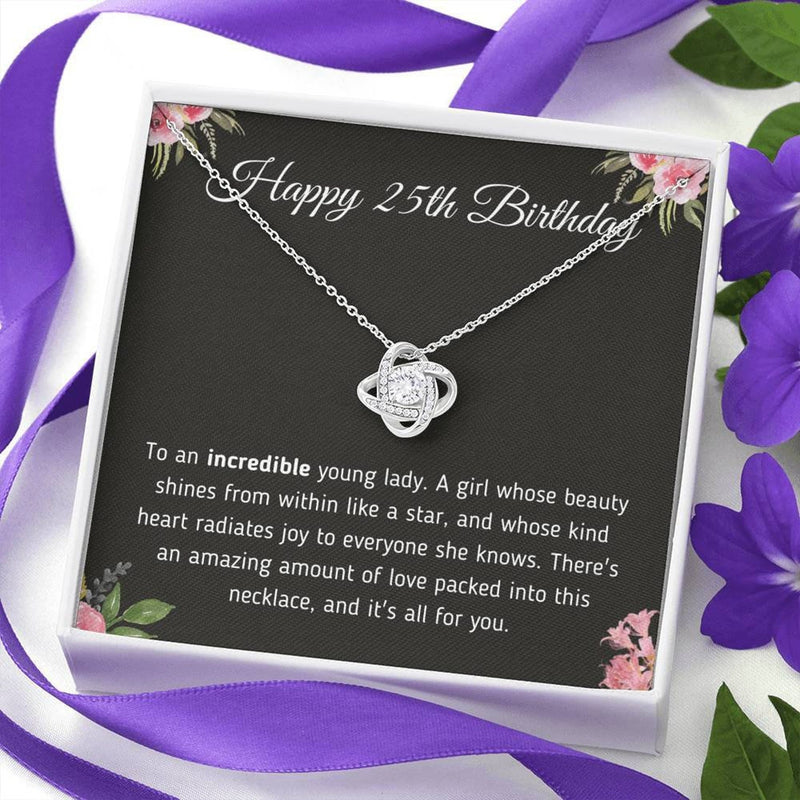 Unique 25th Birthday For Her 2025 - Pure Silver Necklace Gift Set