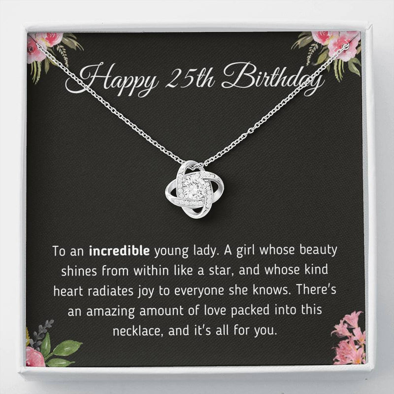 Unique 25th Birthday For Her 2025 - Pure Silver Necklace Gift Set