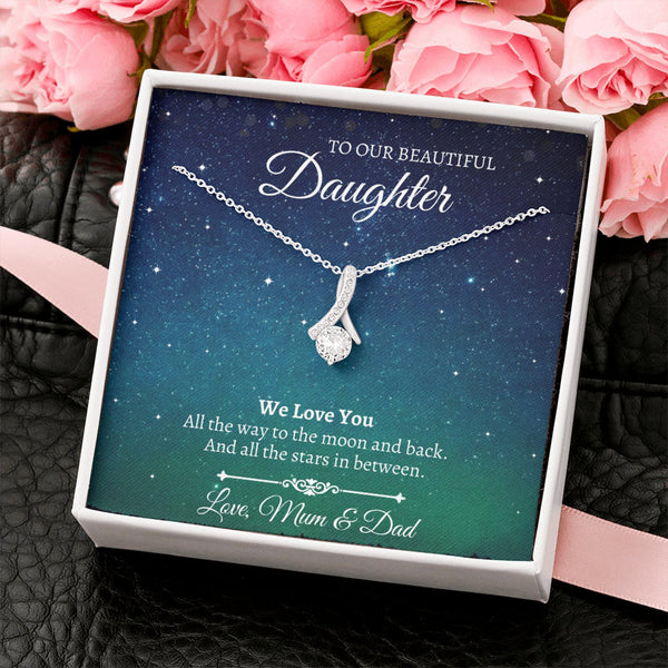 Perfect Gift For Daughter From Father - Pure Silver Necklace Gift Set