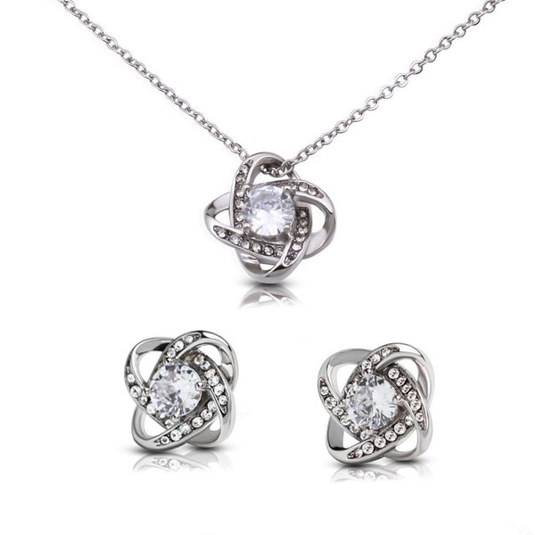 Most Special Gift Idea for Wife - Pure Silver Necklace & Earrings Gift Set