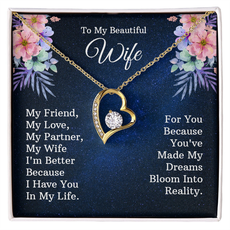 Most Meaningful Gift Idea for Wife - Pure Silver Heart Necklace Gift Set