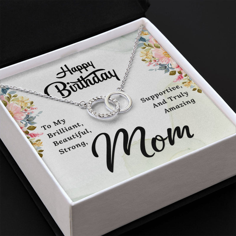 Happy Birthday Mom - 925 Sterling Silver Pendant Set