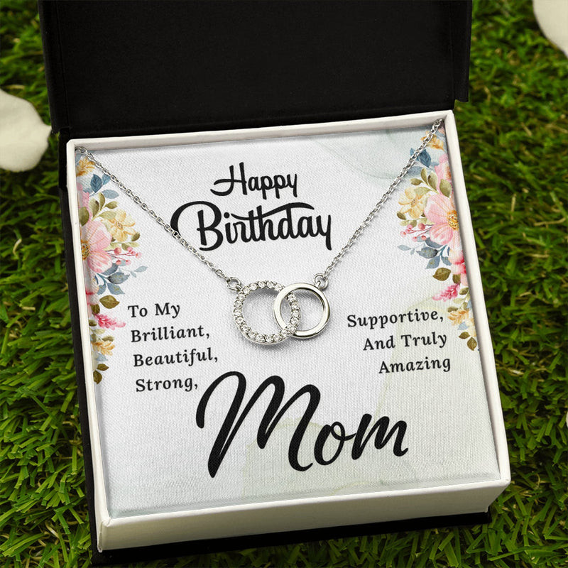 Happy Birthday Mom - 925 Sterling Silver Pendant Set