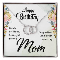 Happy Birthday Mom - 925 Sterling Silver Pendant Set