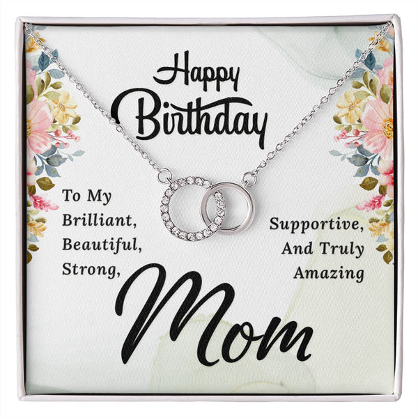 Happy Birthday Mom - 925 Sterling Silver Pendant Set