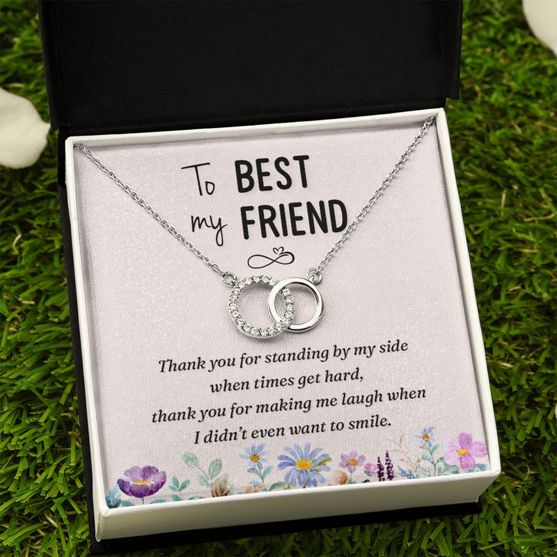 To My Best Friend Necklace - 925 Sterling Silver Pendant Set