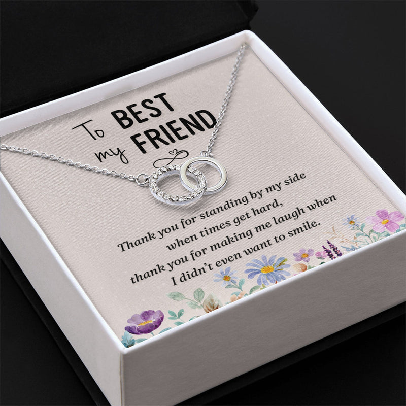 To My Best Friend Necklace - 925 Sterling Silver Pendant Set