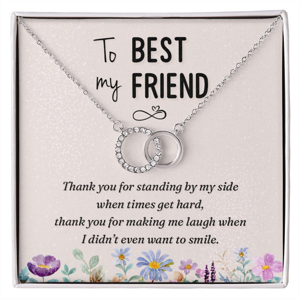 To My Best Friend Necklace - 925 Sterling Silver Pendant Set