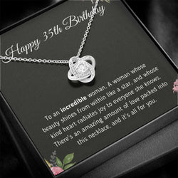 Unique 35th Birthday For Her 2025 - Pure Silver Necklace Gift Set