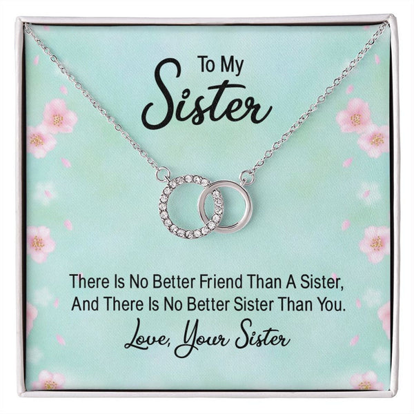 Perfect Pair Necklace (To My Sister) - 925 Sterling Silver Pendant Set