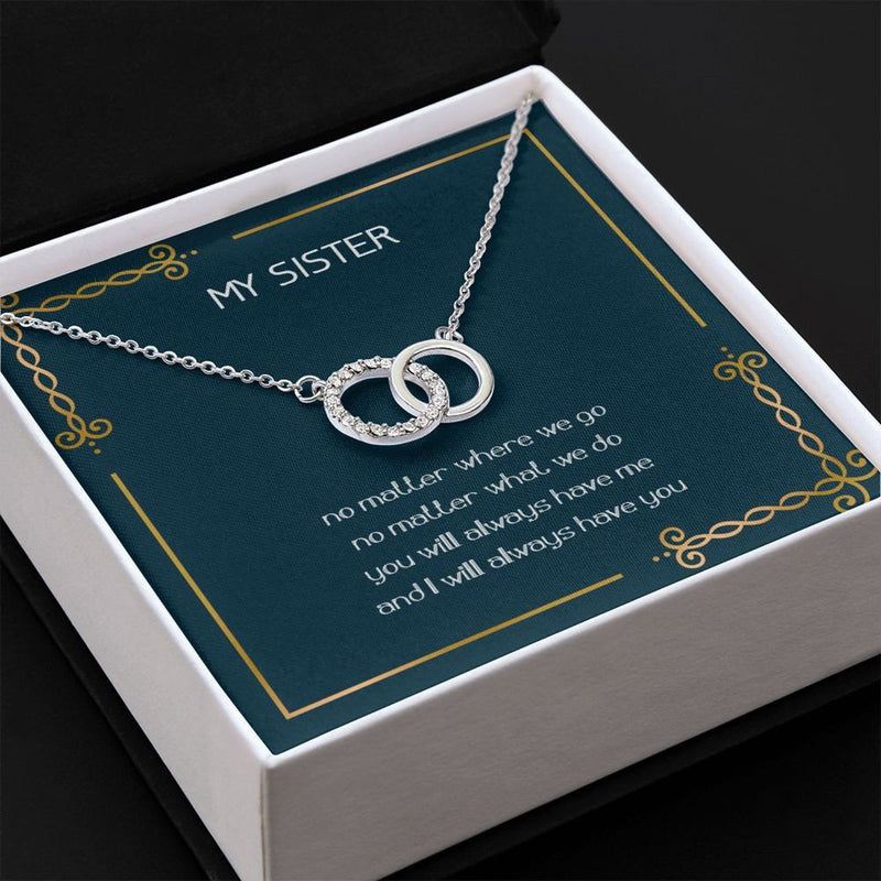 Perfect Pair Necklace (Sister Gift) - 925 Sterling Silver Pendant Set