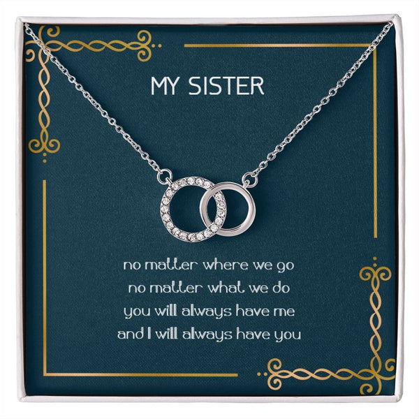 Perfect Pair Necklace (Sister Gift) - 925 Sterling Silver Pendant Set