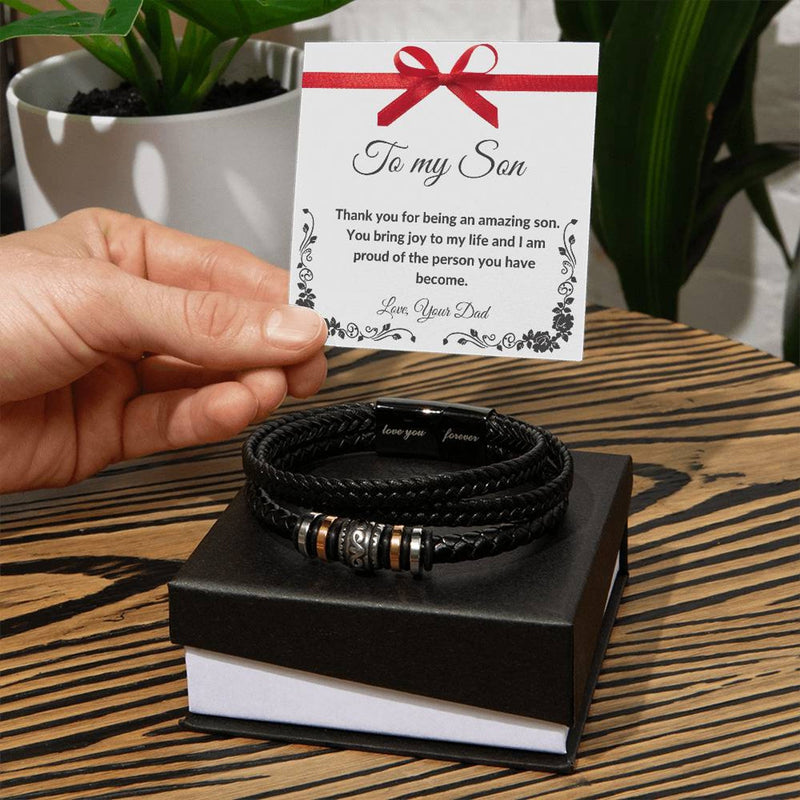 To My Son | Handmade Leather Bracelet For Men