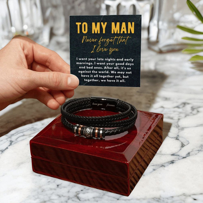 Perfect Gift For Him 2024 - Handmade Woven Multi Layer Bracelet With Message Card