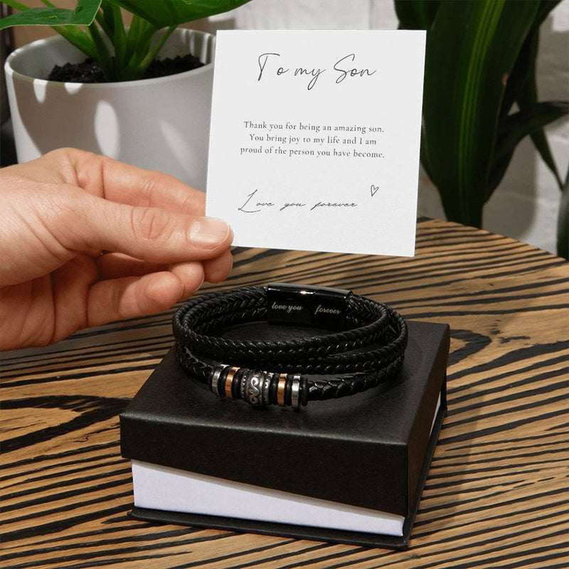 To My Son | Handmade Leather Bracelet For Men