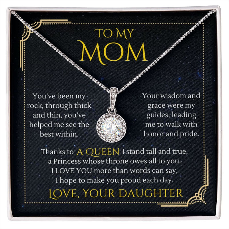 To My Mom Gift from Daughter - Pure Silver Necklace Gift Set