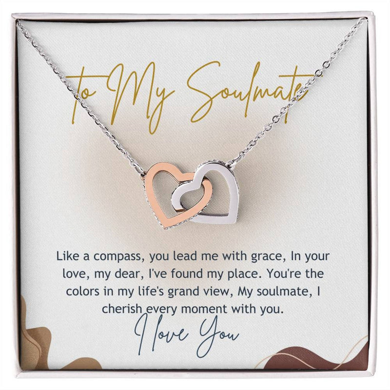 Amazing Gift For Soulmate 2025 - Pure Silver Interlocking Hearts Necklace Gift Set