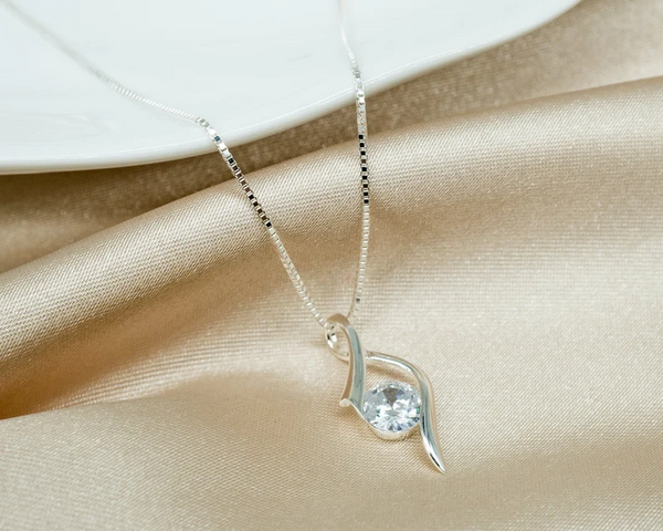 Fabunora Style Swirl Necklace - 925 Sterling Silver necklace