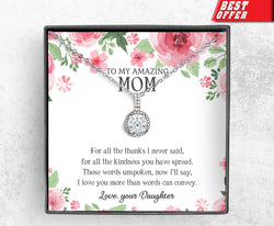To My Amazing Mom Gift - Pure Silver Necklace Gift Set
