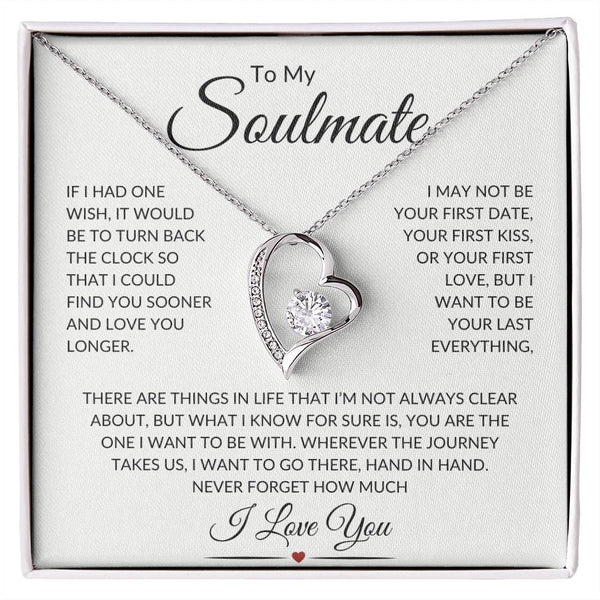 Heartfelt Gift For Soulmate Female - Pure Silver Heart Necklace Gift Set