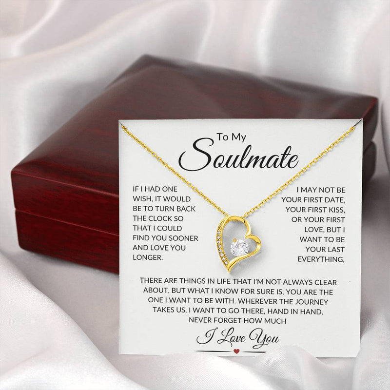 Heartfelt Gift For Soulmate Female - Pure Silver Heart Necklace Gift Set