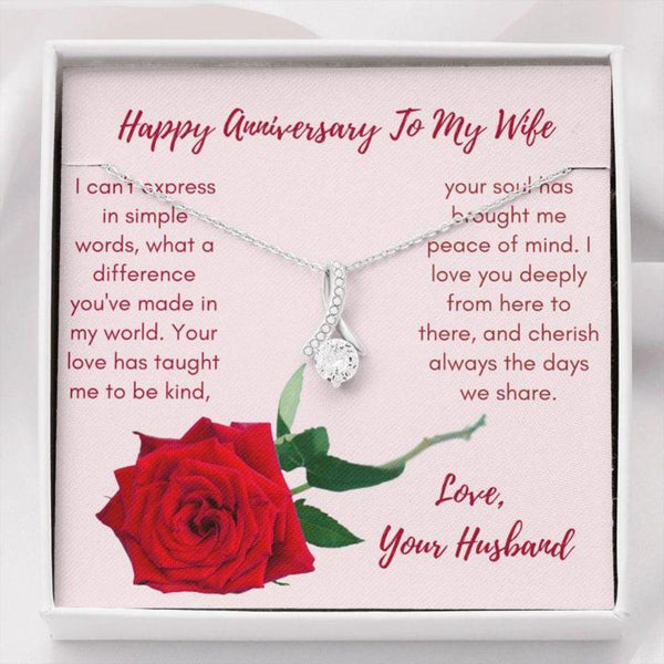 Special Wedding Anniversary 2025 Gift For Wife - Pure Silver Necklace Gift Set