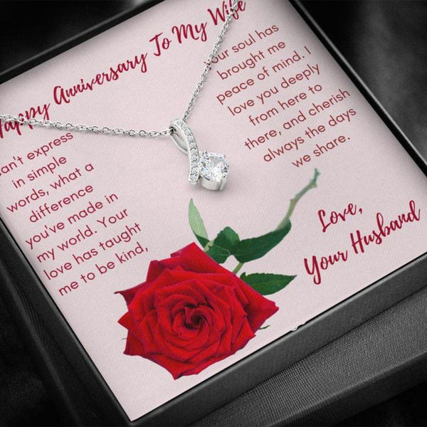 Special Wedding Anniversary 2024 Gift For Wife - Pure Silver Necklace Gift Set