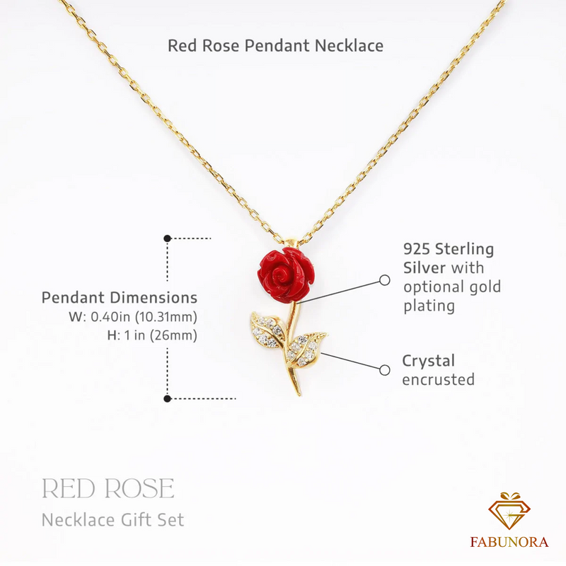 unique rose pendant for valentines day