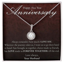 Perfect Five Year Anniversary Gift For Wife - Pure Silver Necklace Gift Set